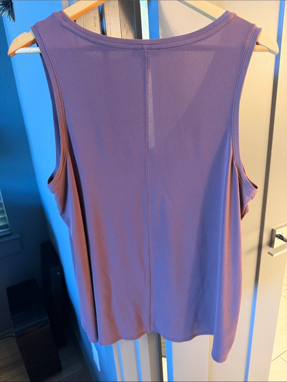 Express Plum V-Neck Sleeveless Tank Top - Picture 3 of 4